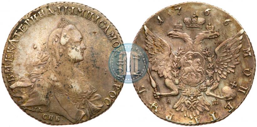 Picture 1 rouble 1766 year СПБ-АШ 