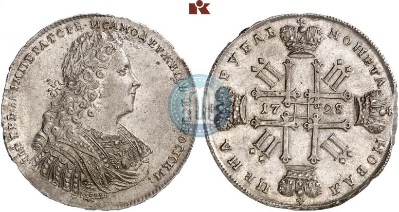 Фото 1 рубль 1728 года  "Тип 1728"