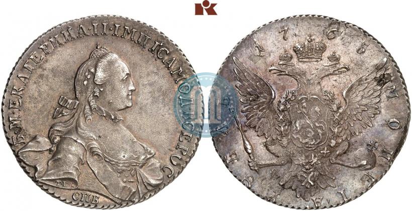 Picture 1 rouble 1765 year СПБ-ЯI 