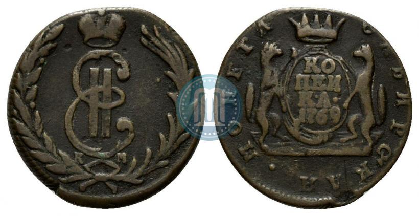 Фото 1 копейка 1769 года КМ 