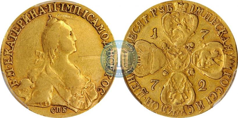 Picture 10 roubles 1772 year СПБ 
