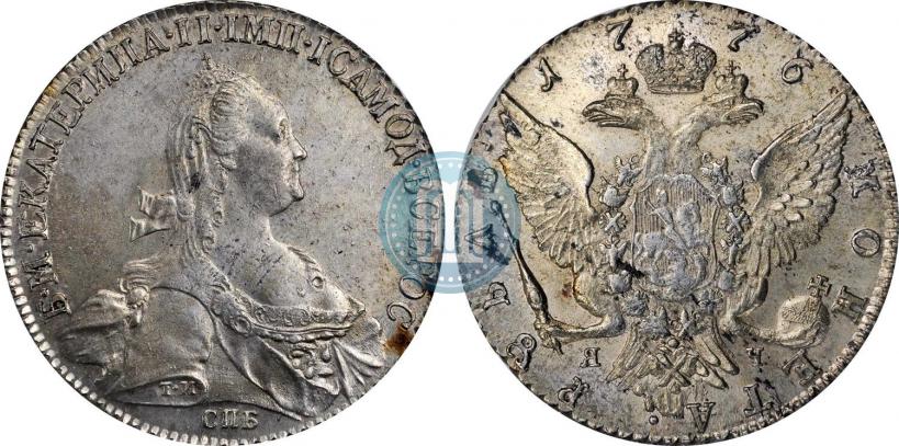 Фото 1 рубль 1776 года СПБ-ЯЧ 