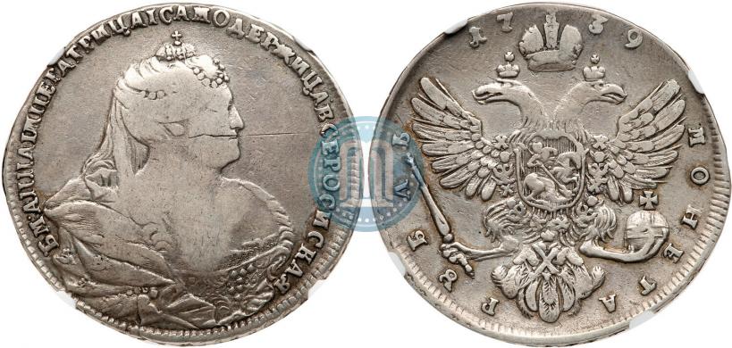 Picture 1 rouble 1739 year  "Moscow type"