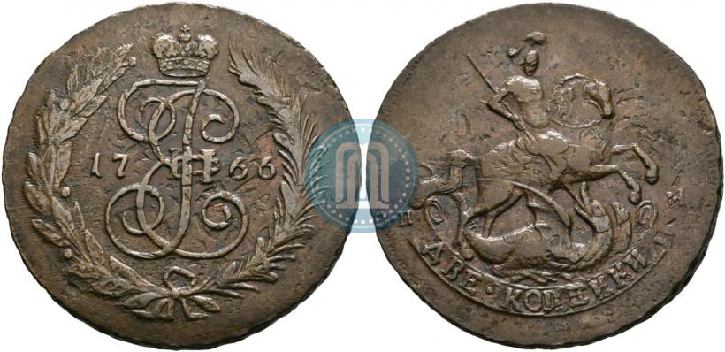 Picture 2 kopecks 1766 year СПМ 