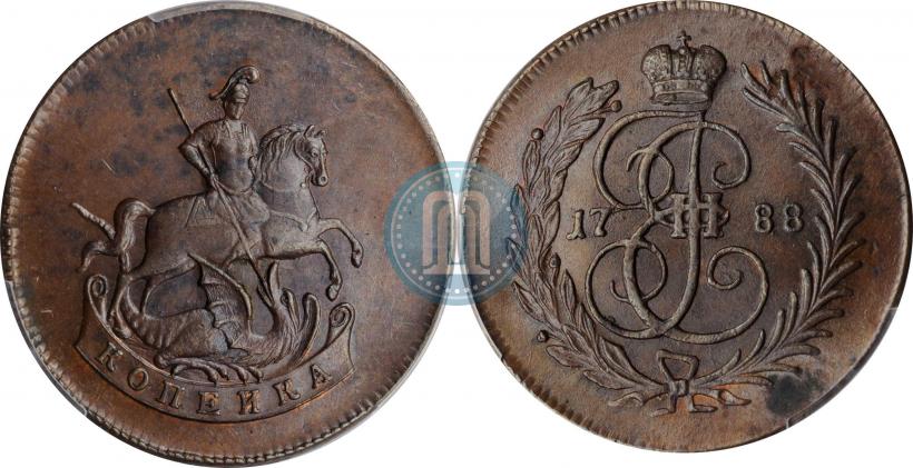 Picture 1 kopeck 1788 year  