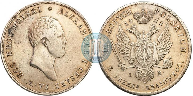 Picture 10 złotych 1822 year IB 