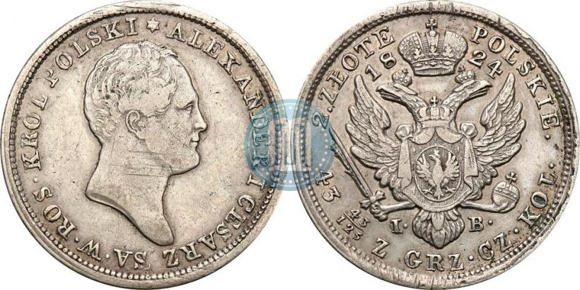 Picture 2 złote 1824 year IB 