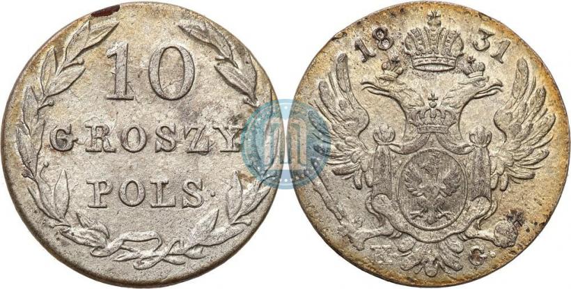Picture 10 groszy 1831 year KG 