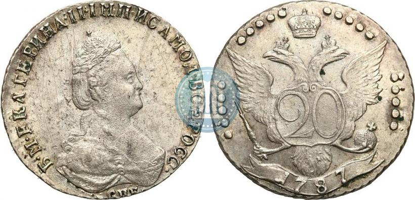 Фото 20 копеек 1785 года СПБ 