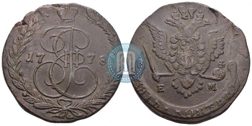 Picture 5 kopecks 1778 year ЕМ 