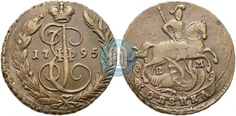Picture 1 kopeck 1795 year ЕМ 