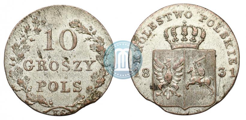 Picture 10 groszy 1831 year KG "Polish uprising"