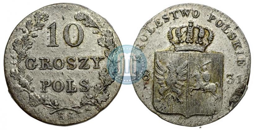 Picture 10 groszy 1831 year KG "Polish uprising"