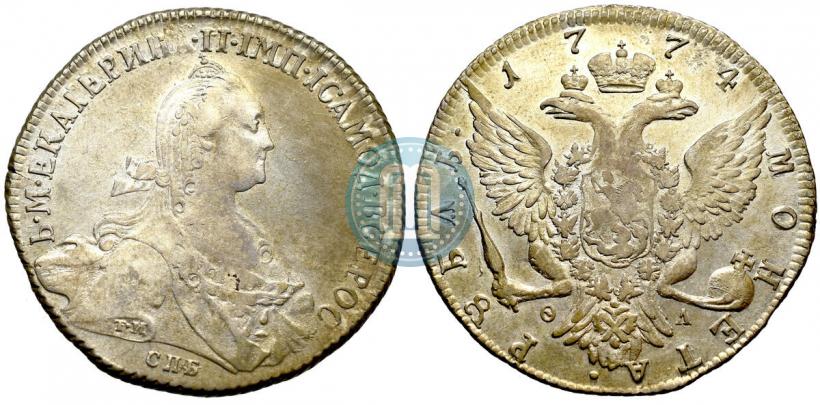 Фото 1 рубль 1774 года СПБ-ФЛ 