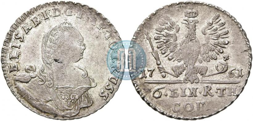 Picture 1/6 Thaler 1761 year  