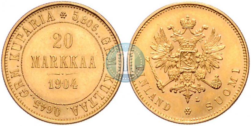 Picture 20 markkaa 1904 year L 