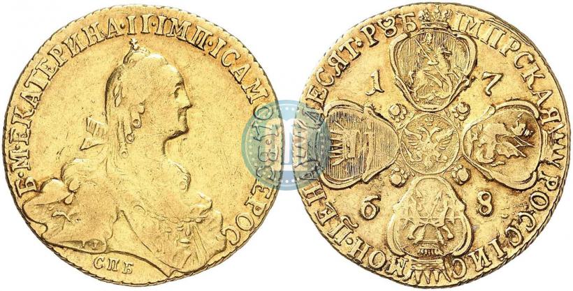 Picture 10 roubles 1768 year СПБ 