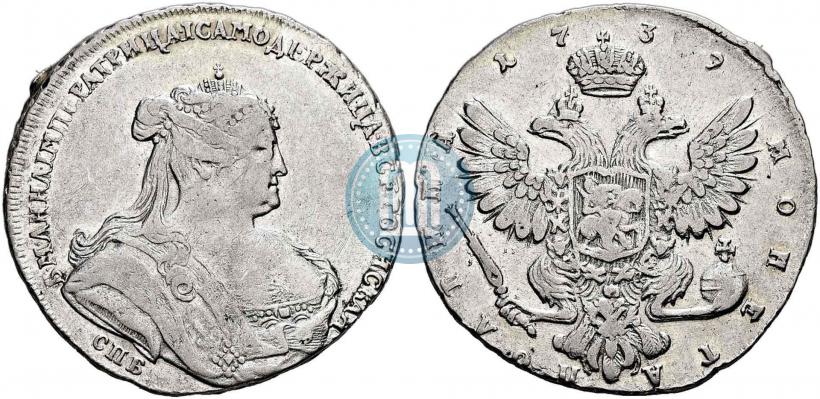 Picture Poltina 1739 year СПБ "Petersburg type"