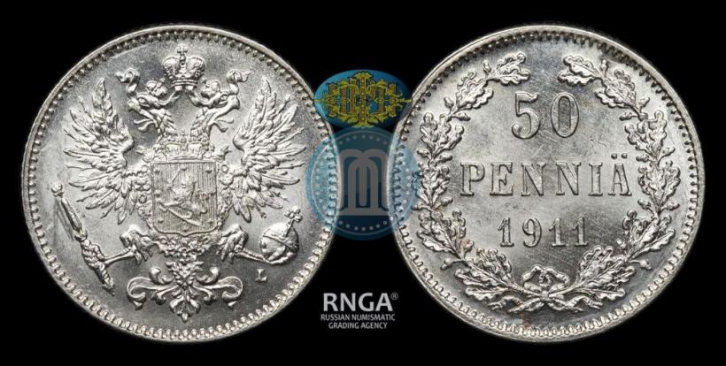 Picture 50 pennia 1911 year L 