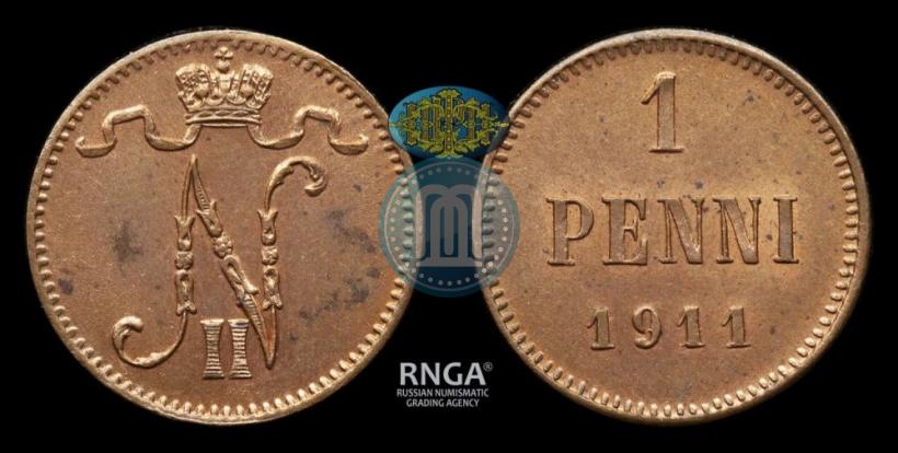 Фото 1 пенни 1911 года  