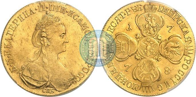 Picture 10 roubles 1778 year СПБ 
