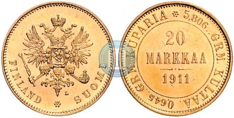 Picture 20 markkaa 1911 year L 