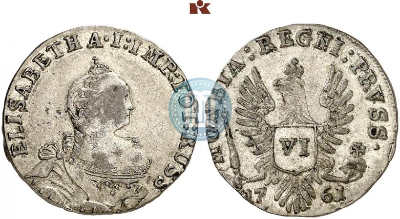 Picture 6 groszy 1761 year  