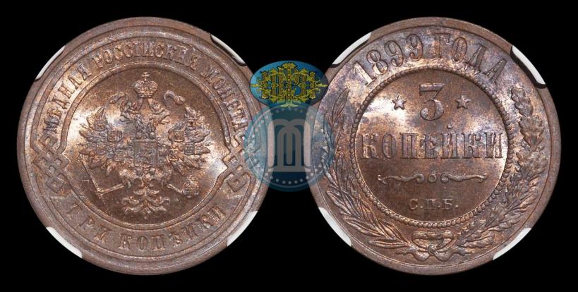 Фото 3 копейки 1899 года СПБ 
