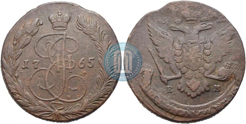 Фото 5 копеек 1765 года ЕМ 