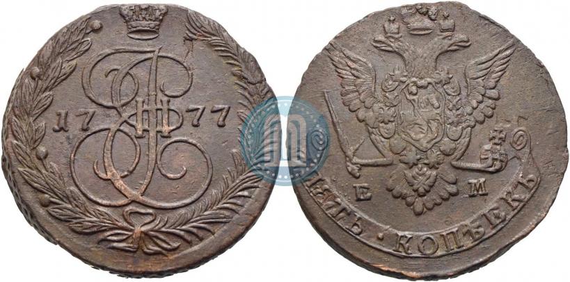Picture 5 kopecks 1777 year ЕМ 