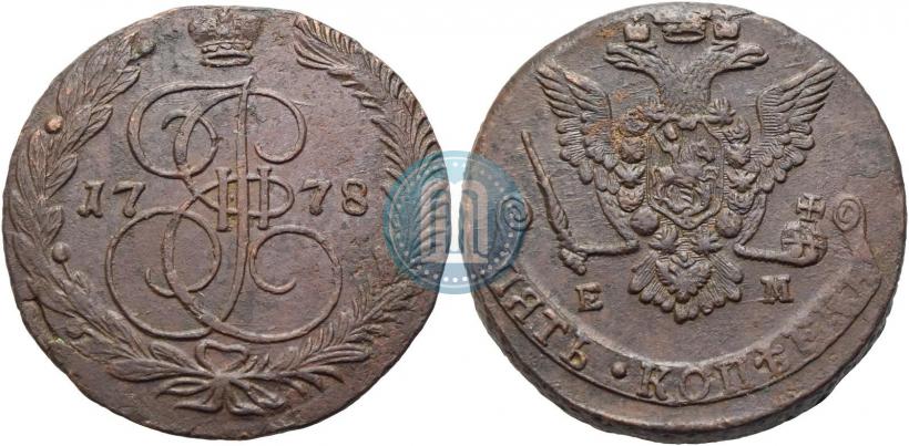 Picture 5 kopecks 1778 year ЕМ 