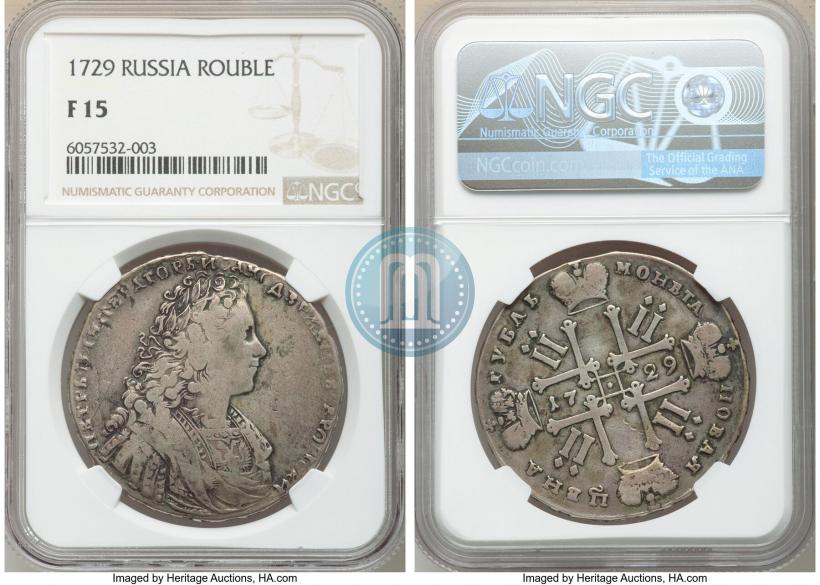 Picture 1 rouble 1729 year  "Type of 1728"