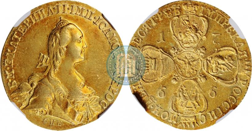 Picture 10 roubles 1766 year СПБ 