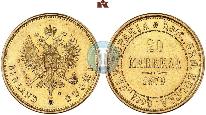 Picture 20 markkaa 1879 year S 