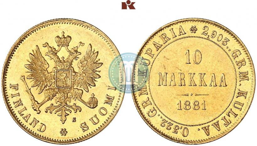 Picture 10 markkaa 1881 year S 