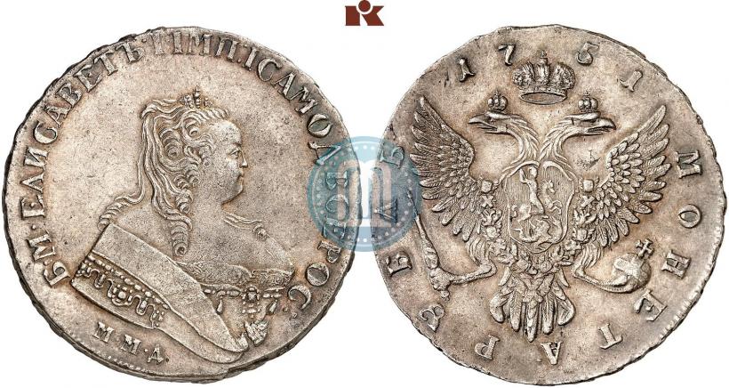 Picture 1 rouble 1751 year ММД 