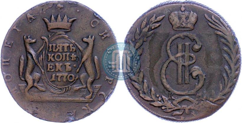 Picture 5 kopecks 1770 year КМ 