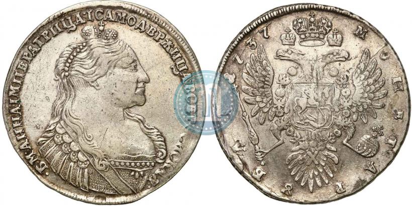 Фото 1 рубль 1737 года  "Тип 1735 года"