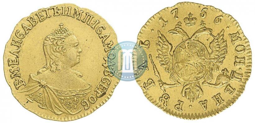 Фото 1 рубль 1756 года  