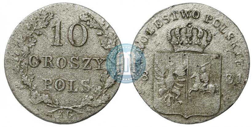 Picture 10 groszy 1831 year KG "Polish uprising"