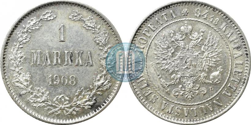 Picture 1 markka 1908 year L 