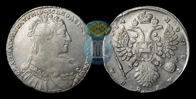 Фото 1 рубль 1734 года  "Тип 1734 года"