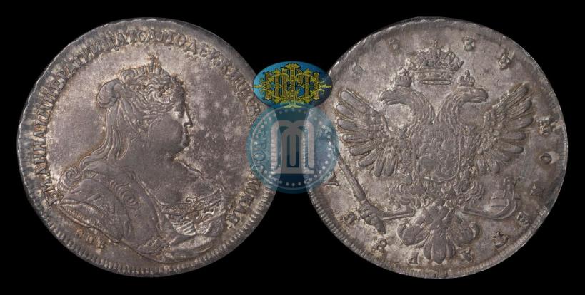 Picture 1 rouble 1738 year СПБ "Petersburg type"
