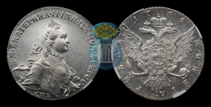 Picture 1 rouble 1764 year СПБ-СА 