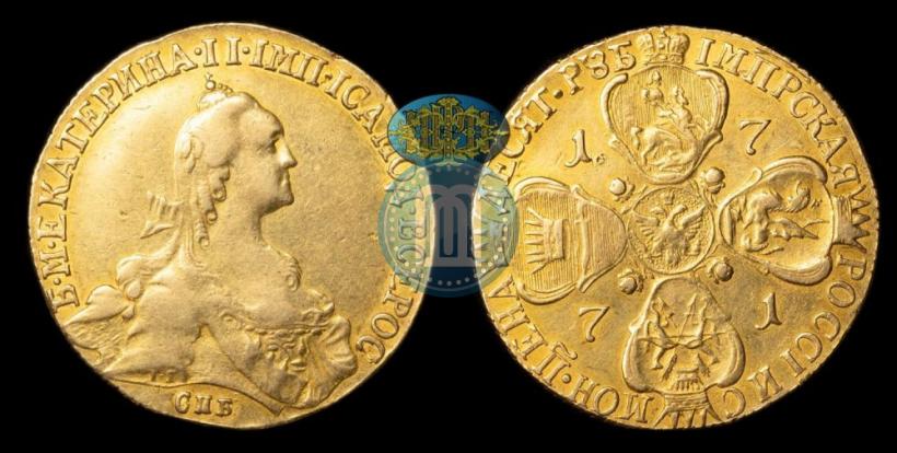 Picture 10 roubles 1771 year СПБ 