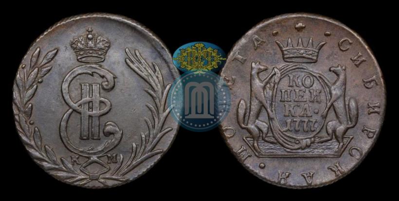 Фото 1 копейка 1777 года КМ 