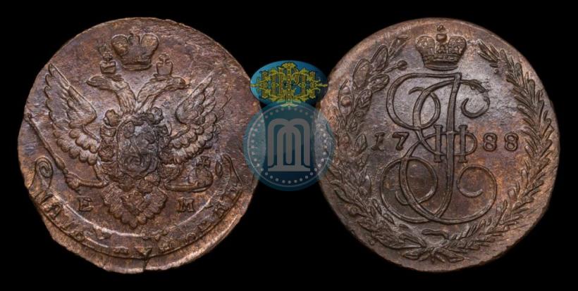 Фото 5 копеек 1788 года ЕМ 