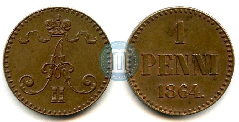 Picture 1 penni 1864 year  