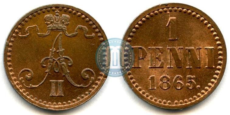 Picture 1 penni 1865 year  