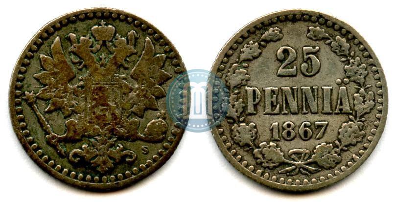 Picture 25 pennia 1867 year S 